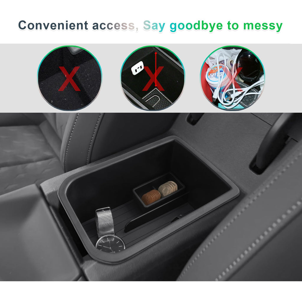 GAFAT Kompatibel mit Neu Cupra Terramar 2025 2026 Mittelkonsole Aufbewahrungsbox, Armlehne Organizer Ablagen für Terramar VZ 2.0/1.5 Hybird VZ, mit Silikon-Münzbox und Gummimatte