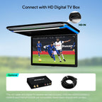XTRONS 17,3“ Digital TFT FHD 16:9 Bildschirm für Auto Bus unterstützt 1080P Video Auto Overhead Player Auto Monitor mit HDMI Port Automosphäre LED Licht Windows CE für Urlaub (CM173HD)