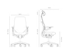 Steelcase Gesture Ergonomischer Bürostuhl mit 360° Armlehnen, 3D-Live Back Lumbalstütze, anpassbarer Kopfstütze Onyx Schwarz, 66 x 62.5 x 107
