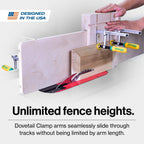 MicroJig MatchFit Dovetail Clamps – Zwingen für 14° Schwalbenschwanz-Nuten | Spannweite 130 mm, 269 kg Spannkraft, Werkbank-Zubehör