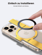 Lamicall 4 Stück für MagSafe Ring Aufkleber Metallring - [Stabil & Ultradünn] Selbstklebender Magnetring für Handyhülle, Metall Magnet Ring für iPhone 17 16 15, MagSafe-Zubehör (Nicht Magnetisch)