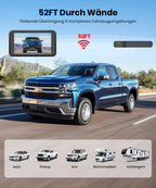 Foxpark Solar Rückfahrkamera Kabellos:Zwei-Minuten-Schnellinstallation & HD 1080P mit 5 Zoll Monitor, Leistungsstarke Nachtsicht, IP69K Auto Wasserdicht Rückfahrkamera Funk Set für Wohnmobil, LKW