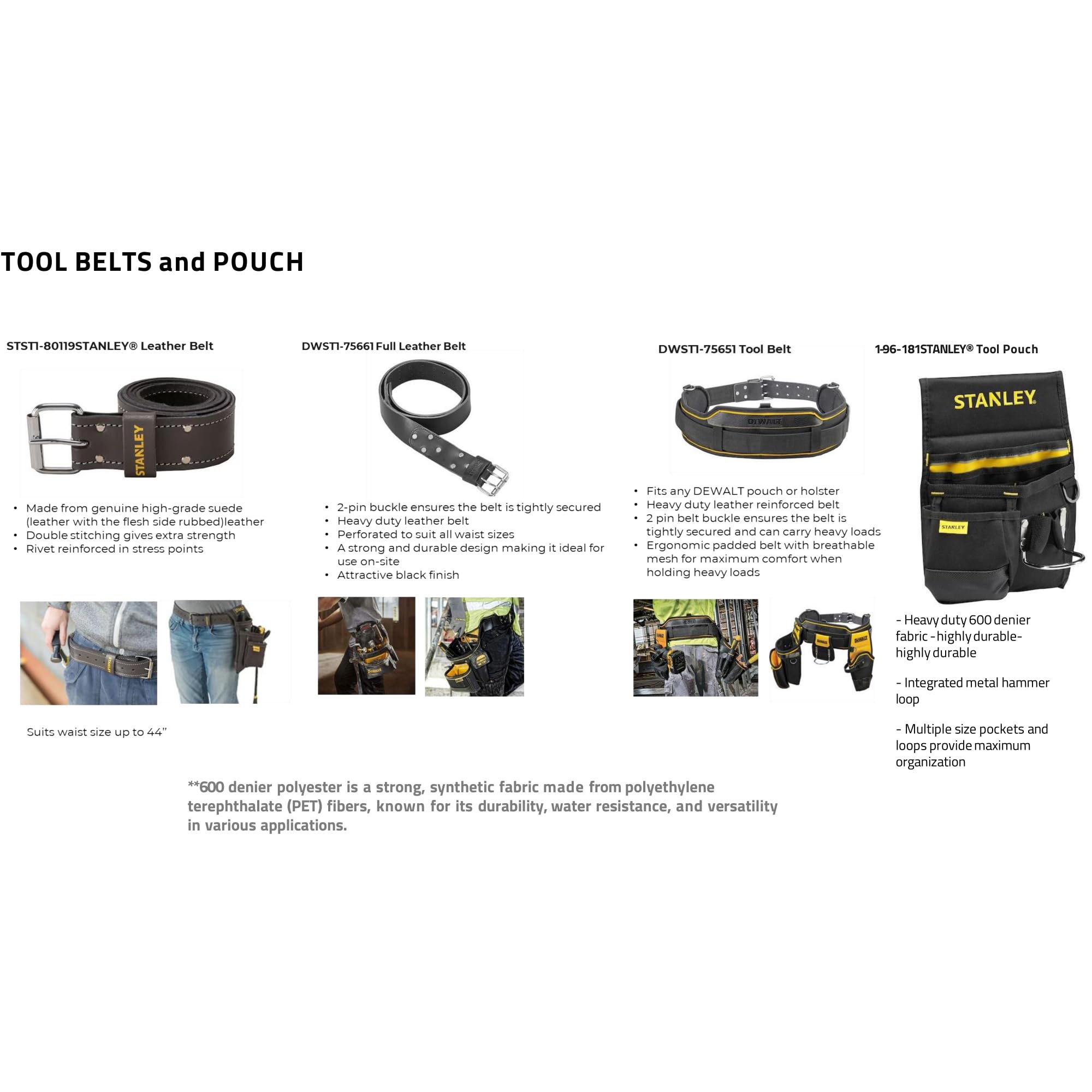 DEWALT DWST 1-75651 Heavy Duty Werkzeug-Gürteltasche - EU / UK