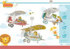 Dalber Kronleuchter für Kinderzimmer, Hängeleuchte, Flugzeug, Löwe, Blau, Tiere, 54602, E27, 15 W LED