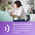 Philips ‎AVENT Audio Babyphone DECT-Technologie, Eco-Mode, Gegensprechfunktion, Schlaf- und Nachtlieder, Temperatursensor, maximale Reichweite, weiß (Modell SCD713/26)