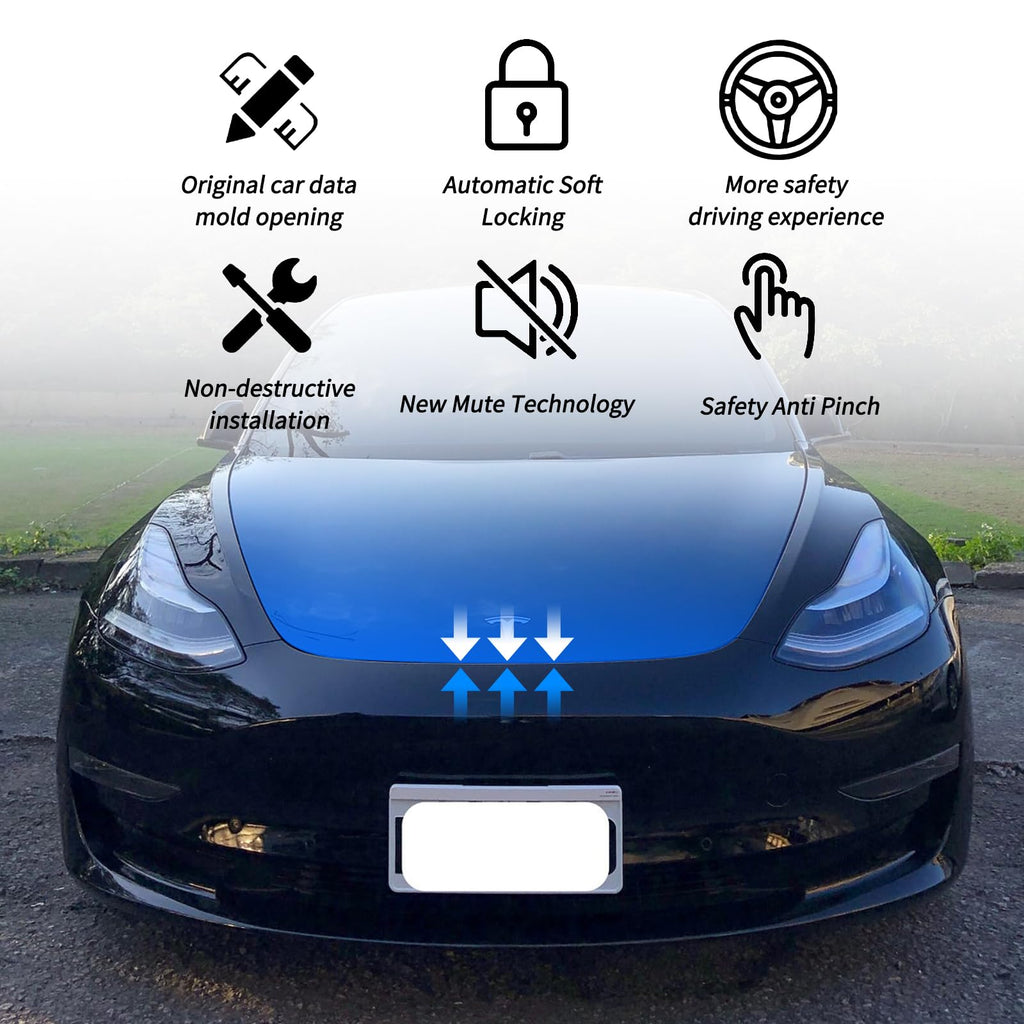 Power Frunk Model Y Soft Close für Tesla Frontkofferraum automatisches Schließen, elektrische Absaugung automatische Verriegelung, kompatibel mit 2021 2022 2023 2024 (Tesla Model Y Soft Close Frunk)
