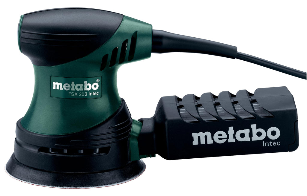 metabo Fäustlingsexzenterschleifer FSX 200 Intec – 609225500 – Für eine bequeme Einhandbedienung – Nennaufnahmeleistung: 240 W – 2,8 m Kabellänge