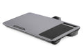 DIGITUS Notebook Kissen - mit Smartphone-Halterung - für 17" Laptops - Laptopunterlage - zum bequemen Arbeiten vom Sofa oder Bett aus - Grau