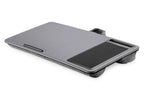 DIGITUS Notebook Kissen - mit Smartphone-Halterung - für 17" Laptops - Laptopunterlage - zum bequemen Arbeiten vom Sofa oder Bett aus - Grau