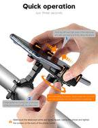 Tiakia Fahrrad Handyhalterung Aluminiumlegierung Motorrad Scooter Fahrrad Universal Handy Halterung Schnellspanner Outdoor Lenker Handy Halter Mit 360° Drehbarer Für 4,5-7,0 Zoll Smartphone