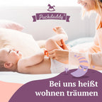 Puckdaddy® Espen | Wickelaufsatz passend für IKEA Malm Kommode u.Ä. | 80x78x10 cm | Wickelauflage aus weißem MDF-Holz | Premium Wickeltischaufsatz inkl. Montagematerial zur Wandmontage