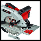 Einhell Handkreissäge TE-CS 190/1 500 W, 5.500 min-1, werkzeuglose Einstellung, Großer Griffbügel, Alu-Sägetisch, Spindelarretierung, inkl. Hartmetall-Sägeblatt)