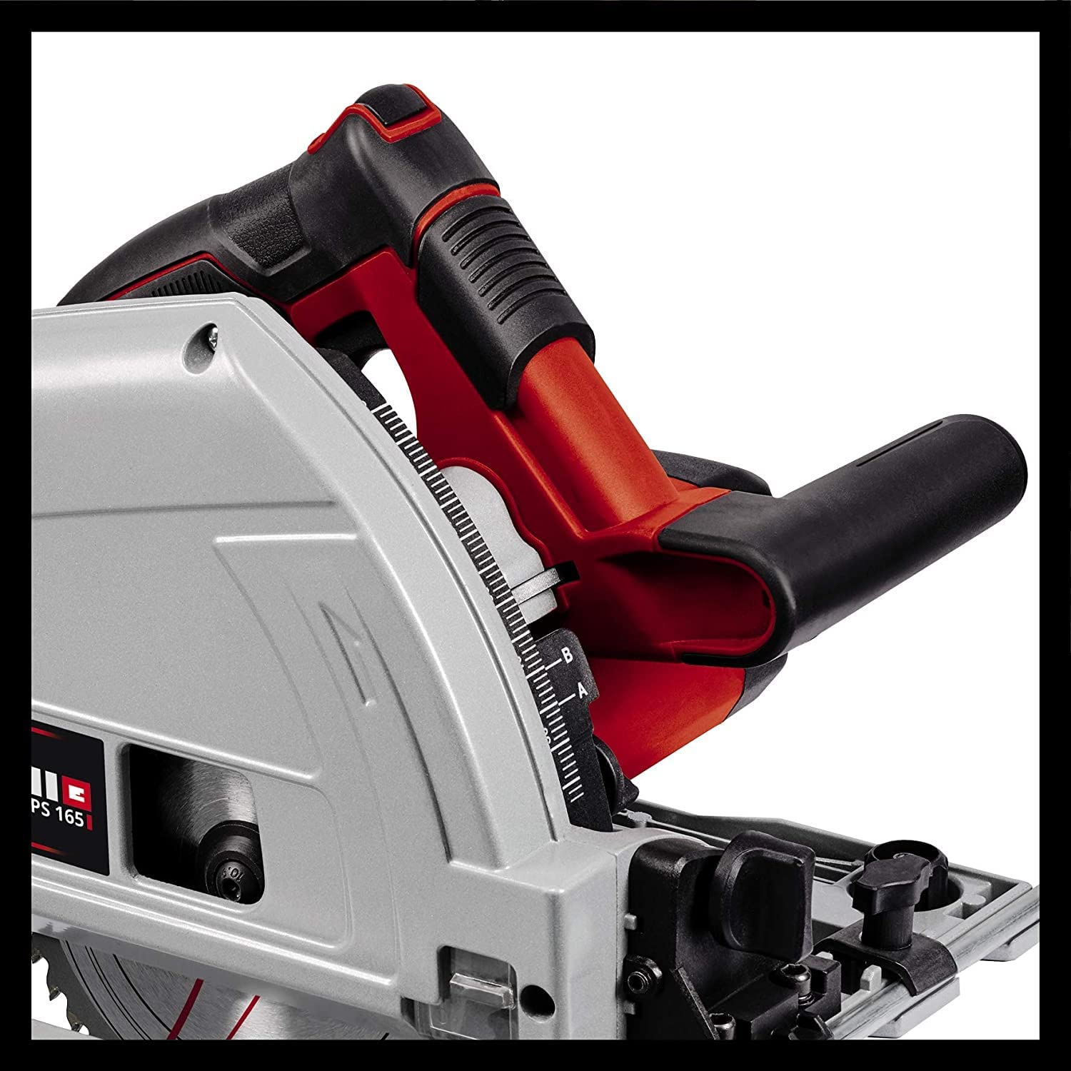 Einhell Tauchsäge TE-PS 165 (1.200 Watt, werkzeuglose Einstellung bei Schnitttiefe + Neigungswinkel, hochwertiges Hartmetall-Sägeblatt, Sägeblattarretierung)