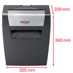 Rexel Aktenvernichter Momentum X308, Partikelschnitt, 9-8 Blatt A4 (70-80 g/m²) Kapazität, Sicherheitsstufe P3, 15L Abfallbehälter, Schredder, schwarz, 2104570EU