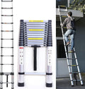 Teleskopleiter 5M, Aluleiter Klappleiter Mehrzweckleiter Rutschfester Ausziehleiter Ausziehbare Leiter Sprossenleiter Stehleiter Tragbar Leichte Leiter Schiebeleiter 150 kg Belastbarkeit