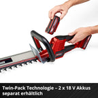 Einhell Akku-Heckenschere GE-CH 36/61 Li-Solo Power X-Change (36 V, 61 cm Schnittlänge, 26 mm Zahnabstand, inkl. Schnittgutsammler, ohne Akku)