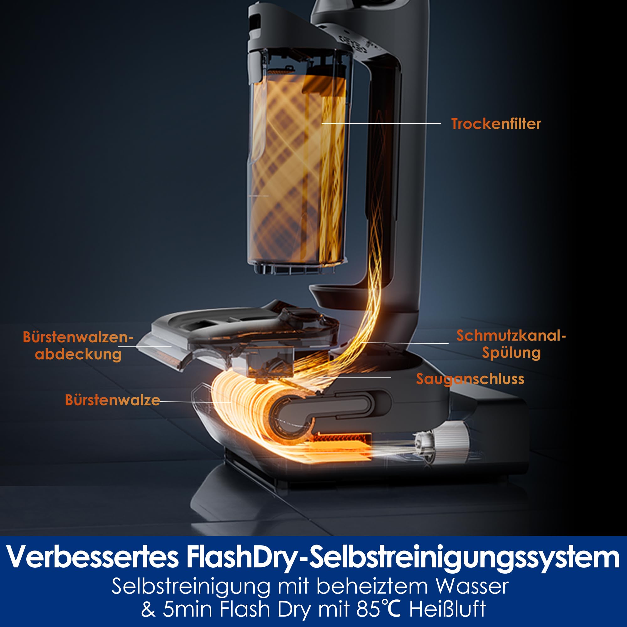 Tineco FLOOR ONE Switch S7 Stretch Nass Trockensauger & Akkusauger Set 5-in-1, FlashDry Selbstreinigung, DualBlock Anti-Tangle, 50 Min Laufzeit 22kPa Multifunktionaler Bodenreiniger für das Ganze Haus