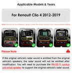 hizpo Android 14 Autoradio für Renault Clio4 2012–2019, 8-Core 4G+32G GPS Navi für Renault Clio Radio mit kabellosem CarPlay Android Auto Bluetooth DAB WiFi 4G Mirror Link Rück-/Frontkamera-Eingang/FM