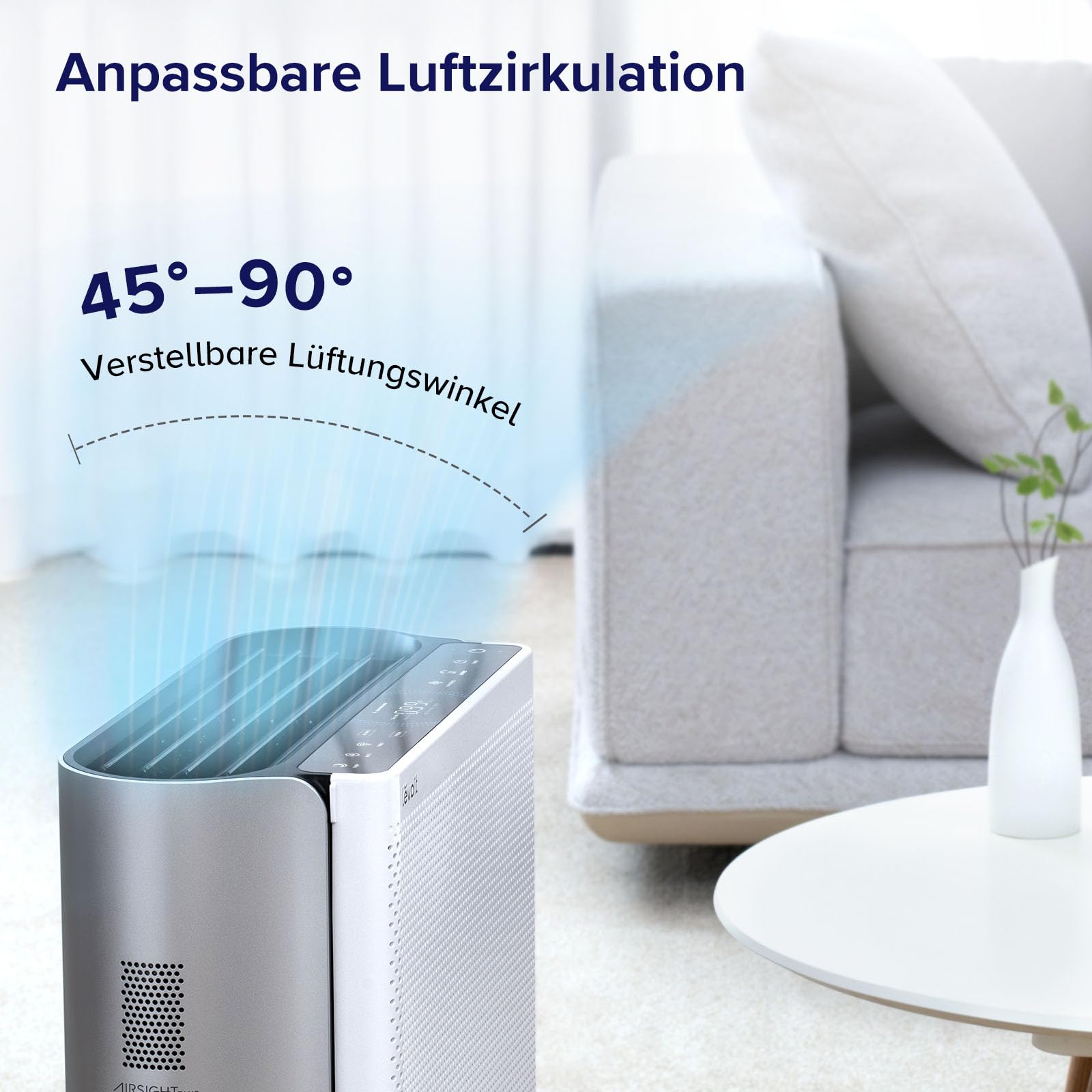 LEVOIT Luftreiniger Allergiker für große Räume mit waschbarem Vorfilter, CADR 612m³/h, 3-Kanal-Luftqualitätsmonitor, Smart WiFi und Filter für Haustiere, Rauch, Staub, Pollen, Alexa Control, 26dB