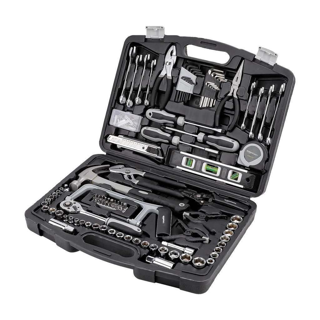 Amazon Basics Allgemeines Handwerkzeug-Set für den Haushalt, 173-teilig