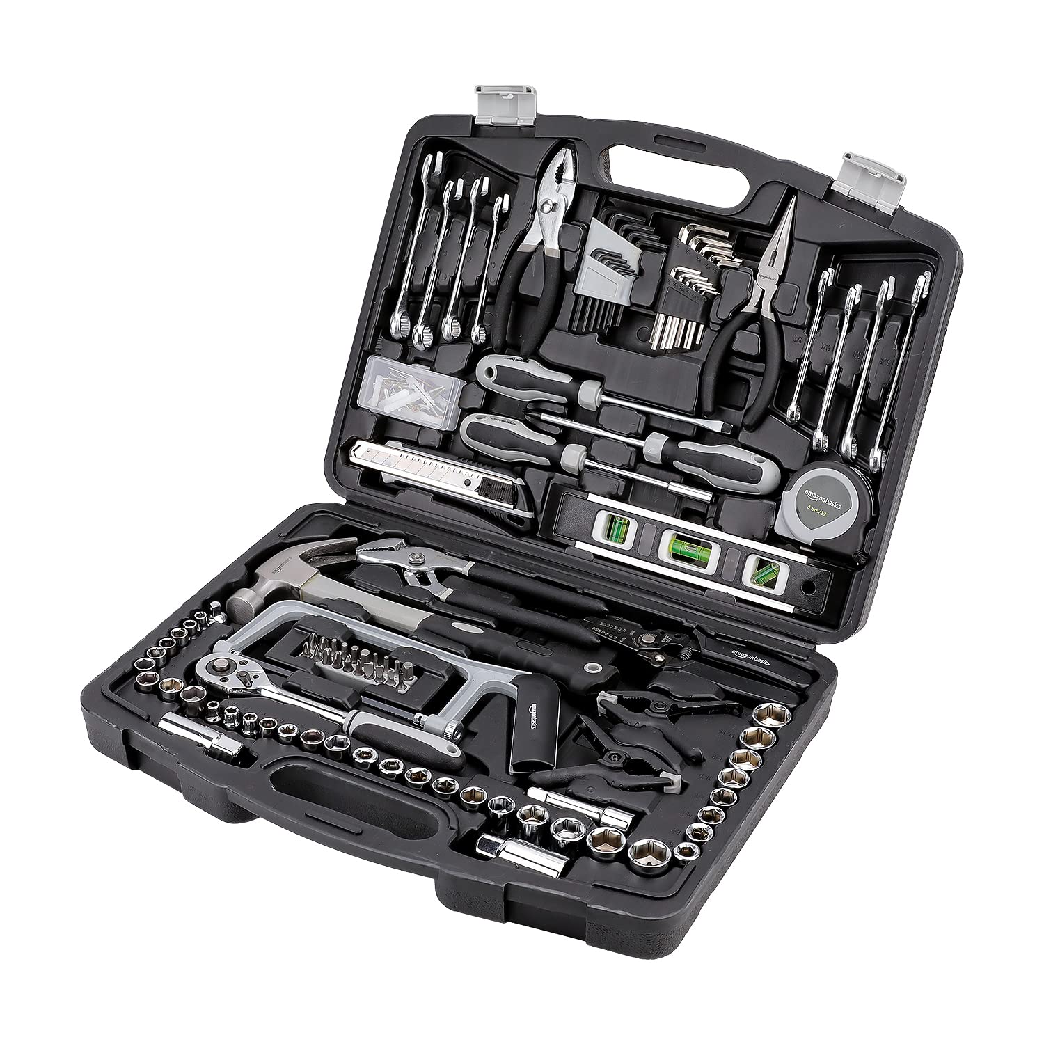 Amazon Basics Allgemeines Handwerkzeug-Set für den Haushalt, 173-teilig