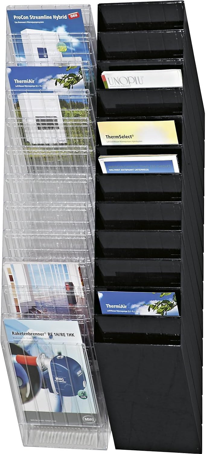 Durable Prospektspenderset Flexiboxx 12 A4, 1 Set, schwarz, 1709763060