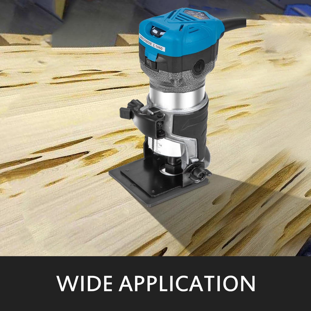 VEVOR 710W Holzfräse Oberfräse Kantenfräse Mit Feste Basis Neigungsbasis Tauchbasis