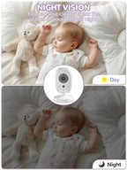 VSIFEHSO Babyphone mit Kamera 2,8 Zoll Baby Monitor 720p Baby Phone Digitalzoom Zwei-Wege-Audio VOX-Modus Nachtsicht Temperaturüberwachung Schlaflied Wecker