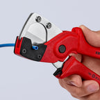KNIPEX Rohrschneider für Mehrschicht- und Pneumatikschläuche aus zähem, glasfaserverstärktem Kunststoff 185 mm, 90 10 185