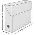 Rössler SOHO Archivbox A4 |Aufbewahrungsbox mit Deckel Pappe | Dokumentenbox A4 | Box mit Deckel | Aufbewahrungsbox mit Deckel Karton | 335 x 95 x 255 mm | 1 Stück | Farbe: Schwarz