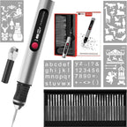 TUBINOONE Gravierstift, ultimativer kabelloser tragbarer Gravierer für Künstler und Heimwerker – Gravieren Sie über 50 Oberflächen – Anfängerfreundlich – wiederaufladbar – inklusive 30 Bits &