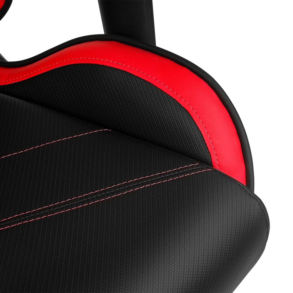 DRIFT GAMING DR350 – Ergonomischer Profi-Gaming-Stuhl mit 4D-Armlehnen, Lenden- und Nackenkissen, 135° neigbar, Leise Rollen, Schwarz-Rot