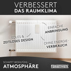 FALKENWERK Keramik Heizkörper Luftbefeuchter [3 Stück] - Universelle Luftbefeuchter Heizkörper mit flexiblem Aufhängehaken - Nachhaltiger Luftbefeuchter Heizung [passend für alle Heizungen] Weiß