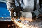 Bosch Professional Winkelschleifer GWS 12-125 (Scheiben-Ø: 125mm, Leistung 1200 W, Wiederanlaufschutz, inkl. Schutzhaube, Spannmutter, Standard-Zusatzhandgriff)