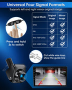 Rückfahrkamera【3 Montagemethoden】 360° Drehbar Rückfahrkamera Auto Unterstützt AHD 1080P/720P/NTSC/PAL Modi Frontkamera/Rückfahrkameras mit Nachtsicht Universal DC 12V-24V für Wohnwagen SUV Wohnmobil
