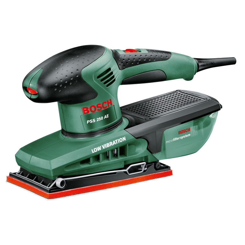 Bosch Schleifmaschine PSS 250 AE (250 Watt, Schwingkreis 2 mm, Schleiffläche 167 cm2, im Koffer)