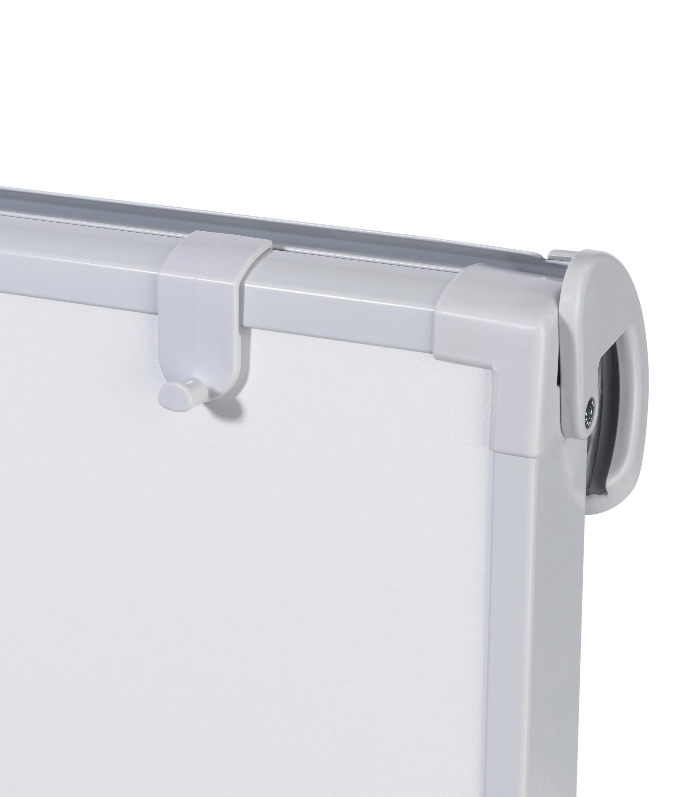 FRANKEN Flipchart, Beschreibbar, Magnetisch, Mobil, Mit Rollen und 2 Seitenarmen, Whiteboard mit Ständer, Papierhalterung und Stifteablage, 67 x 95 cm, PRO Deluxe Mobil, FC81