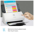 HP ScanJet Pro 3000 s4, Scanner, Einzelblattzufuhr, 50-Blatt ADF, USB 3.0, bis zu 4.000 Seiten täglich, Schnelleinstellungen