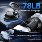 Moeila Vakuum Handyhalterung Auto für Magsafe Autohalterung [mit 78+LBS stärkste Saugkraft & 2400gf stärkster Magnet], 360° Drehbare Handyhalterung Magnet, KFZ Autohalterung für Alle Handys, Schwarz.