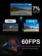 CHIGEE AIO-6 MAX Motorcycle Carplay Android Auto GPS Navigation System, BSD, STARVIS HDR 5" LCD, 60FPS,5G Wi-Fi BT, IPX9 Waterproof, Support Siri Google Assistant, 24H Parking Mode, Dedicated App