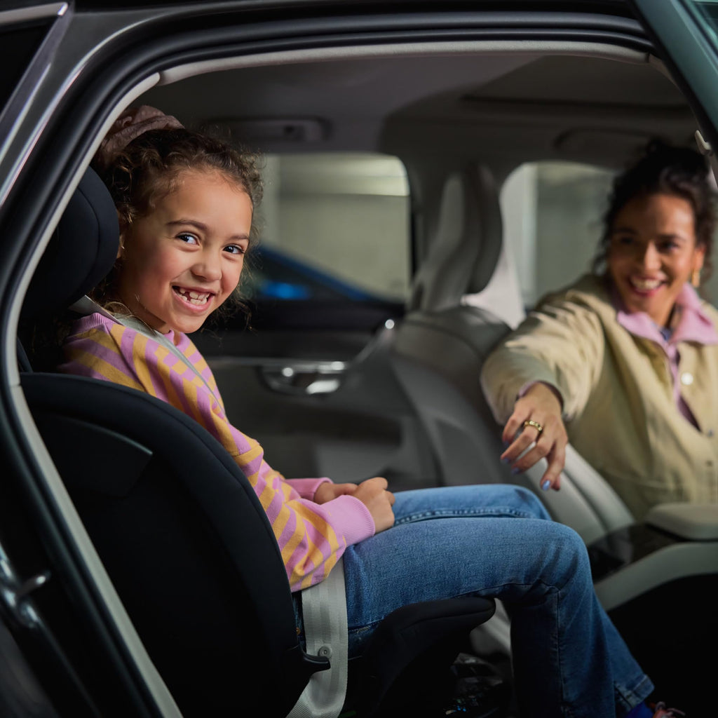 Bebeconfort RevolveFix 360 i-Size, Autositz 360 Drehbar, 0–12 Jahre, 40–150cm, ISOFIX Kindersitz, Top-Tether-Installation, 360°-Drehung, 6 Liegepositionen, 12 Kopfstützenpositionen, Full Black