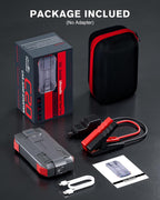 Povasee 6000A UltraSafe Starthilfe Powerbank für Pkw, 12V Booster Auto Starthilfe (bis zu 10L Benzin/8L Diesel), Starter Powerbank mit Starthilfekabel, Kfz Jump Starter mit LED und 2 USB-Ausgänge