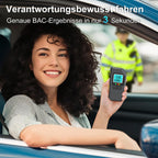 Alkoholtester Alkotester Atemalkoholtester Promilletester Alkomat professionell Dual-Sensor digital mit LCD, tragbar für Auto & Zuhause, 20 Mundstücke, Breathalyzer Breathalyser Alcohol tester Breath