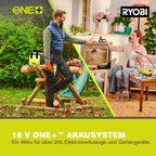 RYOBI 18 V ONE+ Akku-Bohrschrauber R18DD3-215S, 2-Gang-Getriebe, 13 mm Schnellspannbohrfutter, inkl. 2 x 1,5 Ah Akku und Ladegerät
