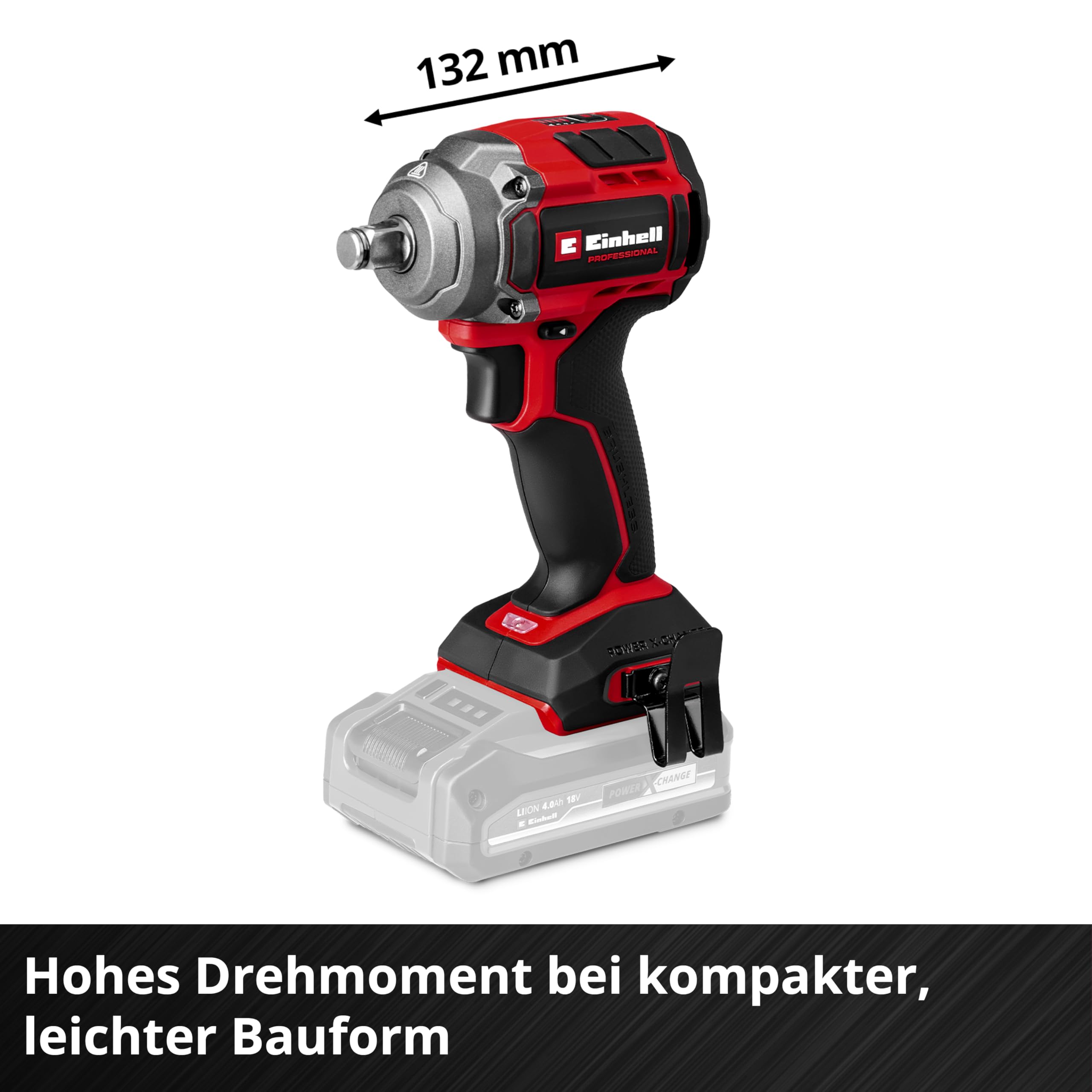 Einhell Professional Akku-Schlagschrauber TP-CW 18/350-C Li BL-Solo Power X-Change (18 V, 350 Nm Drehmoment, 600 Nm Lösemoment, Brushless, Außenvierkant-Aufnahme, ohne Akku)