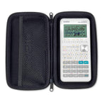 Casio Graph-Case, Schutztasche für Grafikrechner, schwarz, Carbon Design, mit Innentasche für Zubehör, 12.5 x 22 x 3.8 cm