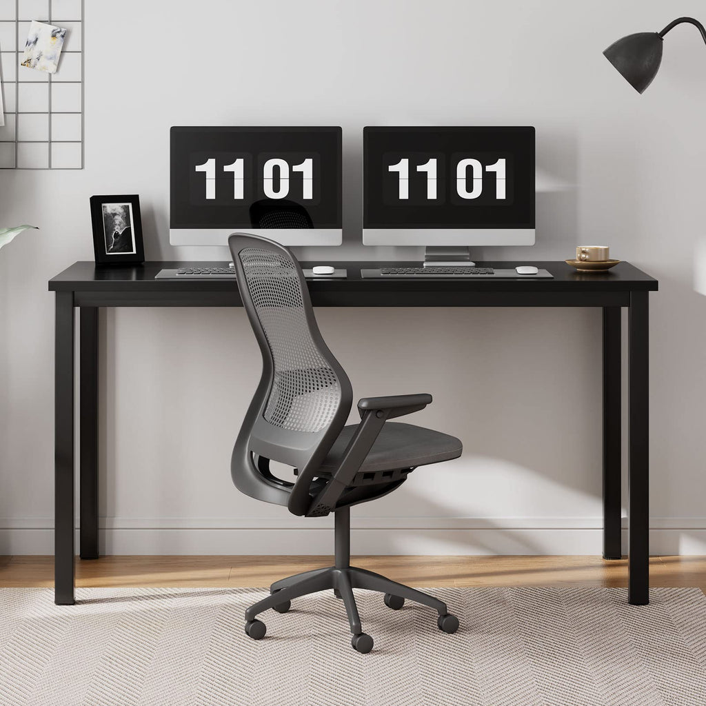 SogesHome PC Schreibtisch Computertisch 100 x 60 x 75 cm Bürotisch Workstation für Home Office Verwenden Schreibtisch, Esstisch Konferenztisch, Schwarz