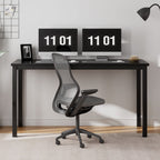 SogesHome PC Schreibtisch Computertisch 100 x 60 x 75 cm Bürotisch Workstation für Home Office Verwenden Schreibtisch, Esstisch Konferenztisch, Schwarz