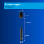 REV Pendelleuchte Akku - 130lm dimmbar 3 Farben, Timer 1-4H, höhenverstellbar durch ziehen (37-163cm) Hängeleuchte mit Fernbedienung, ideal als Hängelampe ohne Strom, schwarz