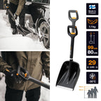 Fiskars Auto-Schneeschaufel, X-series, Teleskopierbar, Länge: 79,5-98,7 cm, Aluminium/Stahl/Kunststoff, Schwarz/Silber, 1057187